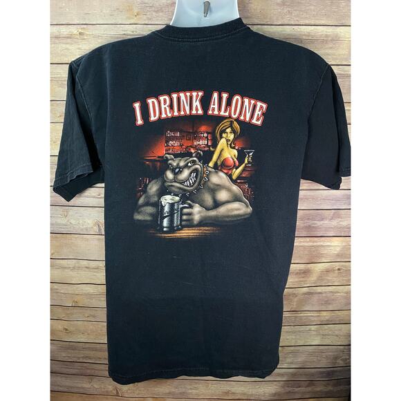 George Thorogood “I Drink Alone” Concert T-Shirt Unisex Size Medium Black Rock - Picture 1 of 10